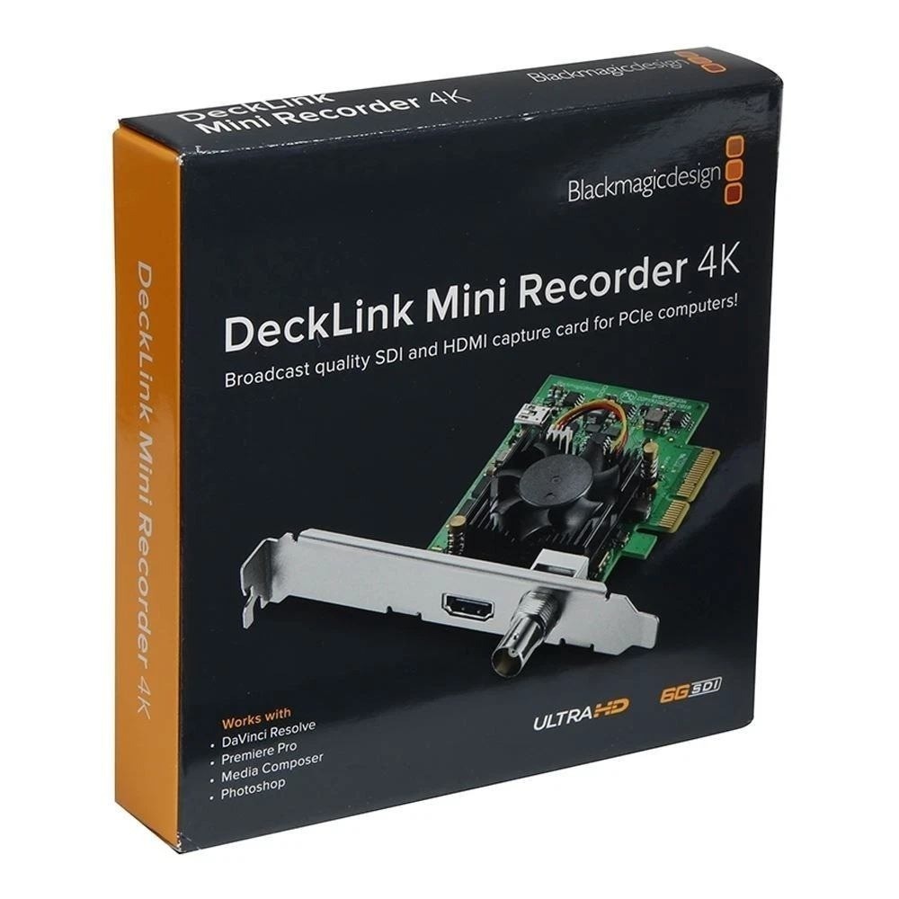 Blackmagic Design DeckLink Mini Recorder 10 Bit SDI HDMI PCIe Card BDLKMINIREC